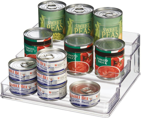 mDesign Plastic Kitchen 3-Tier Spice Rack Holder, Storage Organizer for Cabinet, Counter, Pantry, Shelf, Hold Spices, Seasoning, Jars, Canned Food...