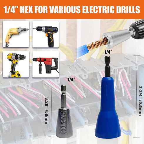 wire twister tool for drill, Wire Twisting Tool and Wire Nut Twister, Wire Nut Twiter for Drill, Wire Stripping and Twisting Tool, Set of 2...