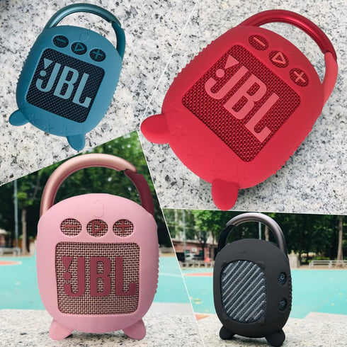 Hard Carrying Case and Silicone Cover for JBL Clip 4 Portable Bluetooth Speaker, Protective Travel Case Storage for JBL Clip 4 (Hard Case+Silicone...