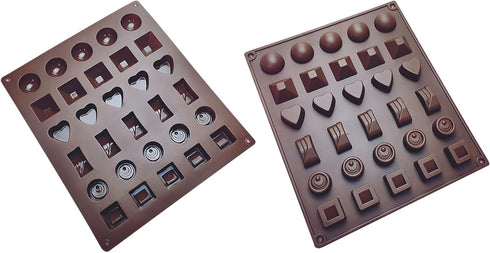 Happy Mothers Day Chocolate Mold Silicone Cake Pan Non-toxic Set of 2 for Baking, DIY Candy Choco Gifts Best Families Wishes (Shell)...