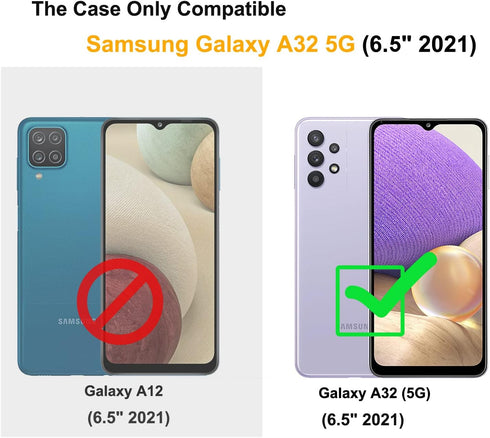 Case for Samsung Galaxy A32 5G,Galaxy A32 5G Design Cute Case,Shockproof Dual Layer Armor Protective Men Boys Girls Women Floral Flower Bumper Pho...