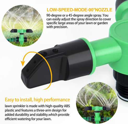 Sprinklers for Yard, 360 Degree Rotating Lawn Sprinkler, Water Sprinkler for Large Area Coverage, Garden Sprinkler for Kids,Easy Installtion& Irri...