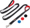 Dog Leash 8ft Long - Black - Traffic Padded Two Handle - Heavy Duty - Double Handles Lead for Control Safety Training - Leashes for Large Dogs or ...
