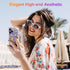 EYZUTAK Case for iPhone 13 Pro Max, Colorful Retro Oil Painting Flower Moon Pattern Laser Cute Curly Wave Edge Exquisite Phone Cover Stylish Durab...
