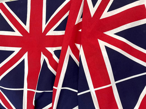 45x40 Inch United Kingdom UK England British National Country Flag Patriotic Printed Cotton Fabric for Patchwork Needlework DIY Handmade Sewing Cr...