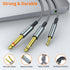 1/8 to 1/4 Stereo Cable,6.6FT 3.5mm TRS to Dual 6.35mm 1/4 TS Mono Y Splitter Audio Cord Adapter Compatible with iPhone, PC, Computer Sound Card, ...