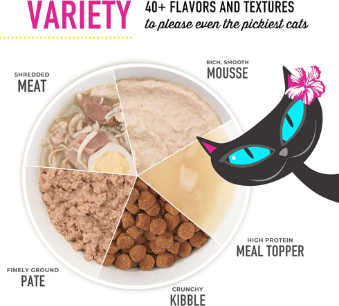 Tiki Cat After Dark, Velvet Mousse, Chicken & Duck Recipe in Chicken Broth, Grain & Potato Free Formula, with High Protein & Nutrient Dense Blende...