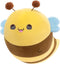 Cute Stuffed Animal Toy Fruit Plush Pillow, Funny Bee Throw Pillow, Soft Food Shape Hugging Pillow Plushie for Boys Girls Birthday Toy...