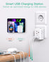 European Travel Plug Adapter with USB Charging Ports(1 USB C), International Type C Power Adapter for US to Most of Europe EU Italy France Spain G...