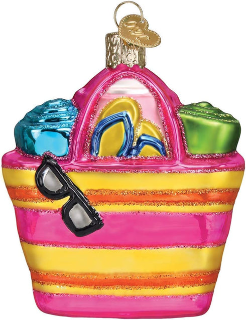 Old World Christmas Beach Bag Glass Blown Ornaments for Christmas Tree...