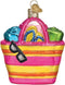 Old World Christmas Beach Bag Glass Blown Ornaments for Christmas Tree...
