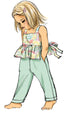 Butterick B6936A Toddlers' Overalls and Dress Sewing Pattern Kit, Design Code B6936, Sizes 1/2-1-2-3-4...