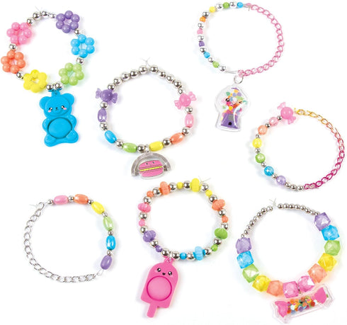 Make It Real: Pop! Shake! Twist! DIY Bracelet Kit - Make 7 Scensory Charm Bracelets, 171pcs, All-in-1 Jewelry Kit, Rainbow Colors, Girls & Kids Ag...