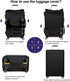 7-Mi Travel Suitcase Protective Cover 26"-28" Suitcase Protective Cover & High Elastic Spandex Size L...