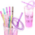 DAKOUFISH 11 Inch Clear Reusable Plastic Replacement Drinking Straws for 24 oz & 16 oz Mason Jar Tumblers,Set of 12 Pcs Straws with Cleaning Brush...