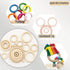 NNHOM 70 Pieces Wooden Rings for Macrame,Wood Rings for Crafts,7 Sizes Macrame Rings Wood Circles for DIY Craft, Ring Pendant and Connectors Jewel...
