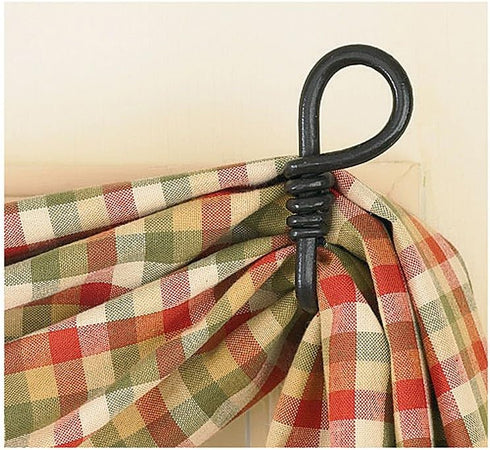 Park Designs Black Forged Loop Curtains Hook Tieback 5.5" H...