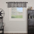 VHC Brands Annie Buffalo Check Cotton Farmhouse Kitchen Curtains Rod Pocket 16x72 Valance, Black...