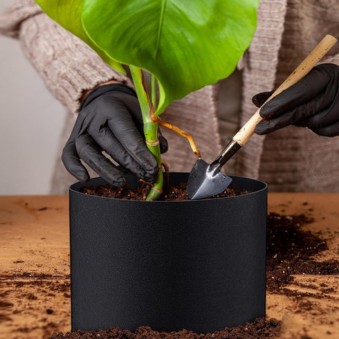 8 Pcs Plant Pots for Pond Plant Baskets Heavy Duty Fabric Pots Black Nonwoven Fabric Plant Pot Breathe Reusable Grow Pots for Pond, Garden, Aquati...