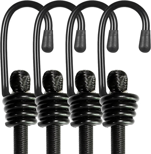 Bungee Cords with Hooks, Heavy Duty Outdoor Elastic Bungee Straps?No Odour Industrial Grade Bungee Rope for Securing Tarps, Luggage, Tents, Bikes ...