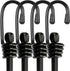 Bungee Cords with Hooks, Heavy Duty Outdoor Elastic Bungee Straps?No Odour Industrial Grade Bungee Rope for Securing Tarps, Luggage, Tents, Bikes ...