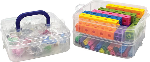 Teacher Created Resources Clear Stackable Storage Containers (TCR20449), 7"L x 6.5"W x 5.38"H...