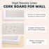 OWLKELA 12"x16" inch Bulletin Board with Linen, White Wood Style Frame, with 10 Pushpins, Linen Cork Board, Ideal for School, Home & Office...