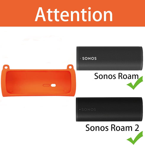 khanka Silicone Case Replacement for Sonos Roam/Sonos Roam 2 Portable Smart Bluetooth Speaker (Orange)...