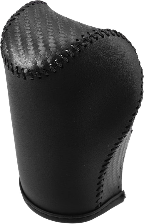 Gear Shifting Knob Cover Automatic Transmission Lever Trim for Jeep Cherokee 2014-2021 PU Leather Carbon Fiber Pattern Black...