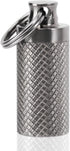 Titanium Keychain Pill Holder Container,Waterproof Portable Pill Box Case for Purse or Pocket, Pill Fob Medicine Organizer for Outdoor Travel Camp...