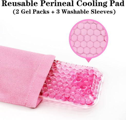 2 PCS Reusable Perineal Cooling Pad, Hemorrhoid and Perineal Ice Packs, Postpartum and Hemorrhoid Pain Relief, Hot & Cold Packs for Women After Pr...