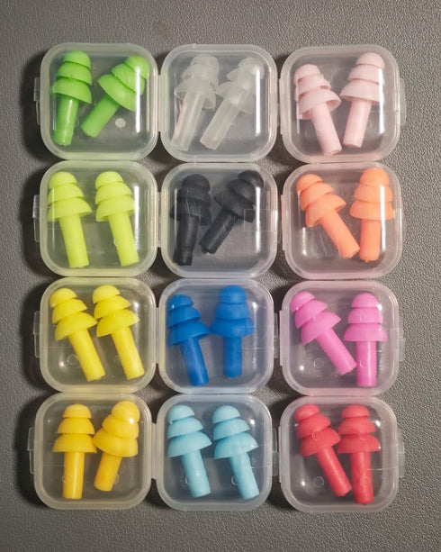 10 Pairs Noise Cancelling Ear Plugs, Premium Soft Silicone, Reusable, Waterproof, Hypoallergenic, Earplugs for Swimming, Airplanes, Concerts, Shoo...