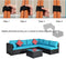 SUQ I OME 6 Pack of Outdoor Patio Wicker Furniture Clips Sectional Sofa Rattan Furniture Clamps Chair Fasteners,Connect The Sectional or Module Ou...