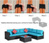SUQ I OME 6 Pack of Outdoor Patio Wicker Furniture Clips Sectional Sofa Rattan Furniture Clamps Chair Fasteners,Connect The Sectional or Module Ou...