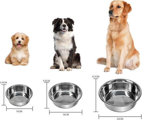 Stainless Steel Anti-Slip cat Bowls,Non-Slip Stainless Steel Pet Bowl with Foot Mat - Perfect for Mess-Free Mealtime,Quiet Pet Bowls for Cats and ...