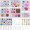 OLYCRAFT 56pcs Cabochons Resin Molds Silicone Pendant Resin Mould for Jewelry Crystal Bracelet Jewelry Casting Mold- Square, Round, Triangle, Oval...