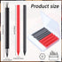 36 Pcs 5.6 MM Mechanical Pencil Refills and 5.6 MM Mechanical Pencil, Black Red Sketch Up Mechanical Pencil Replacements for Art Drafting...
