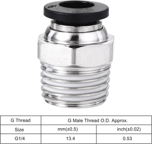 uxcell Pneumatic 6mm OD PU Air Hose Tubing Kit 5 Meters Blue with 12 Pcs Black Push to Connect Fittings...