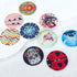 Libiline 100pcs 20/25/30mm Mix Pattern Wood Buttons 4 Holes Craft Clothes Sewing Button (25mm(1"), Multi-color)...