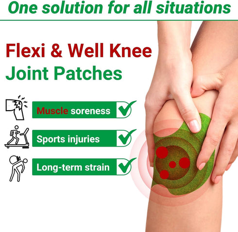 Knee Pain Patches - 48 Count Herbal Plaster Maximum Strength Heat Patches, 8 Hour Deep Heating Extra Strength Joint Soreness Soothing Patch for Kn...