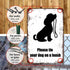 Please Tie Your Dog On Aleash. Outdoor Park Security Retro Minimalistic Tin Sign Fence Mall Street Street Residential Restaurant...