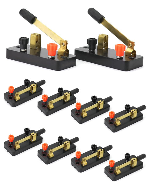 QWORK Educational Single Pole Cutter Switch, 10 Pack Single Throw Electrical Switch for Making and Breaking a Single Electrical Connection Circuit...