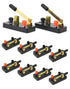 QWORK Educational Single Pole Cutter Switch, 10 Pack Single Throw Electrical Switch for Making and Breaking a Single Electrical Connection Circuit...