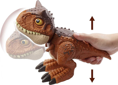 Mattel Jurassic World Camp Cretaceous Action Figure, Chompin’ Carnotaurus Toro Dinosaur Toy with Chimping & Other Motion...