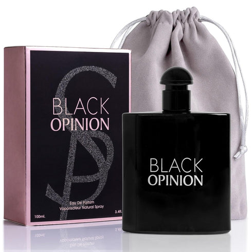 Black Opinion Eau De Parfum for Women Top Notes of Pear, Pink Pepper, Orange Blossom, Coffee, Jasmine, Bitter Almond & Licorice - Base of Vanilla,...