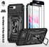LMDAMZ Heavy Duty Case for Apple iPhone 7 Plus/8 Plus, Military Grade Dual Layer Hybrid Cushioning Rubber Bumper Protector with Slide Camera Prote...