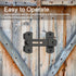 2PCS Barn Door Lock, 180 Degree Flip Sliding Barn Door Latches, Gate Latch for Barn Door, Sliding Door, Pet Door, Garage, Bathroom, Window, Outdoo...