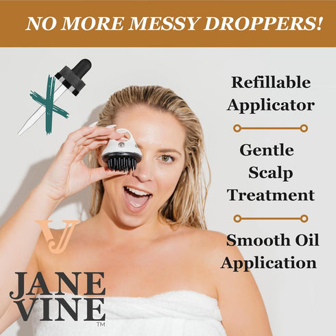 Hair Oil Applicator & Scalp Applicator for Hair Growth Serum - Hair Oil Comb & Brush for Scalp - Silicone Bristles - Hair Serum Applicator - Scalp...