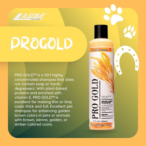 Kelco by Laube Color Enhancing Pet Shampoo - Pro Gold Shampoo for Yellow, Tan, Amber & Brown Coats - Natural, Hypoallergenic Formula for Grooming ...