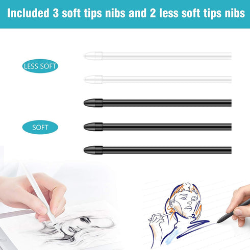 Replacement Stylus Tips for Galaxy Note 8/9 Tab S 3/4, Stylus Pen Nibs Replacement with Tweezer Removal Tool(Black)...